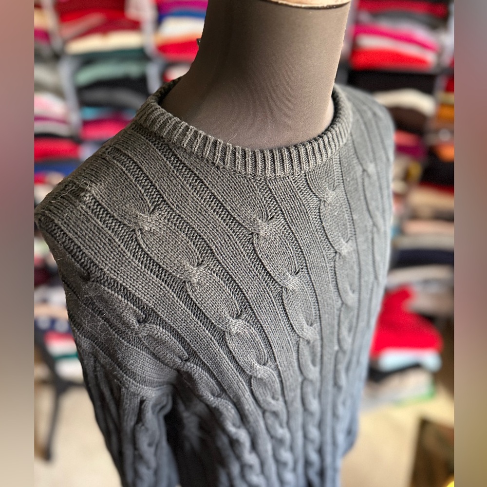 Blumarine Black Cotton Knit Sweater, Italy, XXL